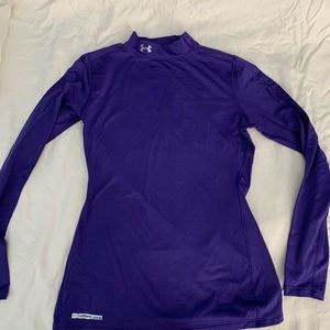 Under Armour  cold gear purple mock turtle